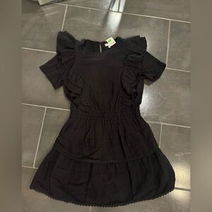 TCEC Black Textured Dress